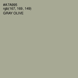 #A7A995 - Gray Olive Color Image